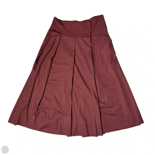 Skirt Midi By Zara In Maroon, Size: M