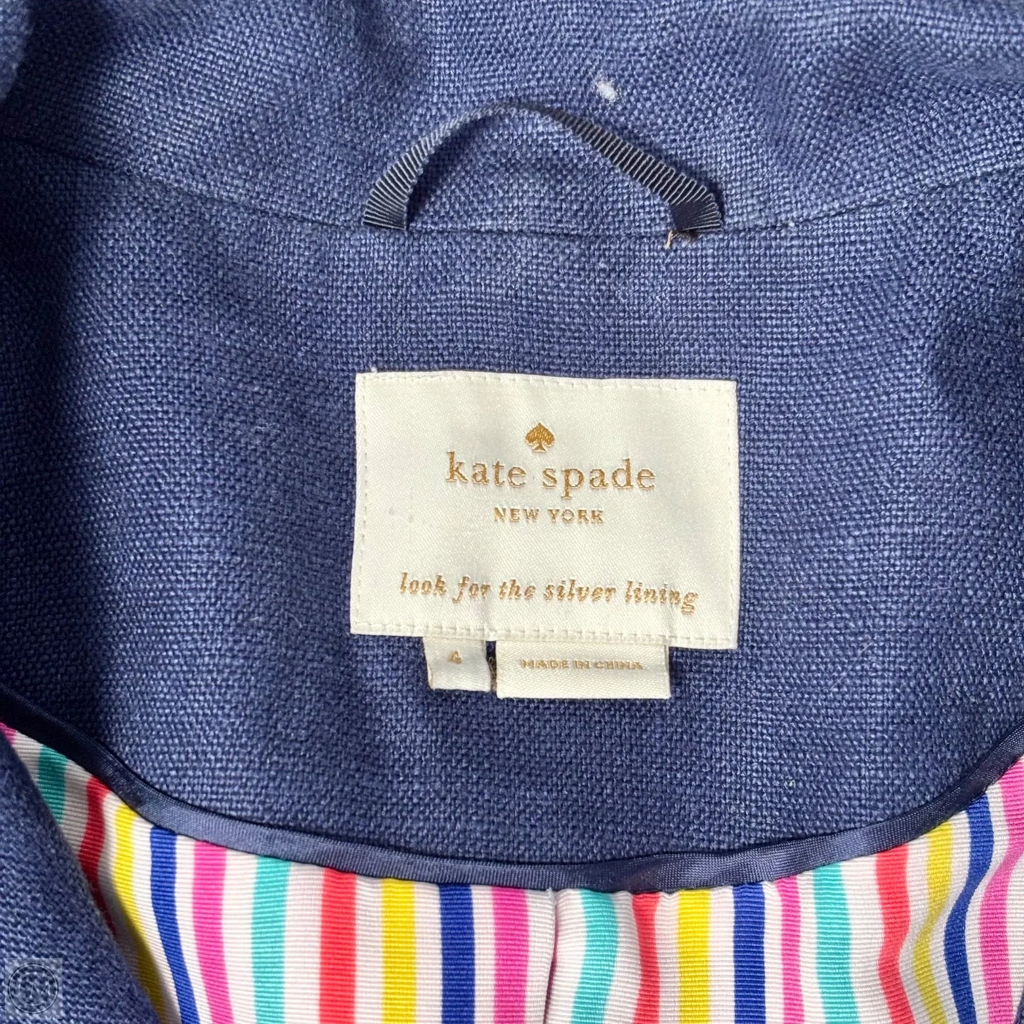 Blazer Designer By Kate Spade In Navy, Size: S