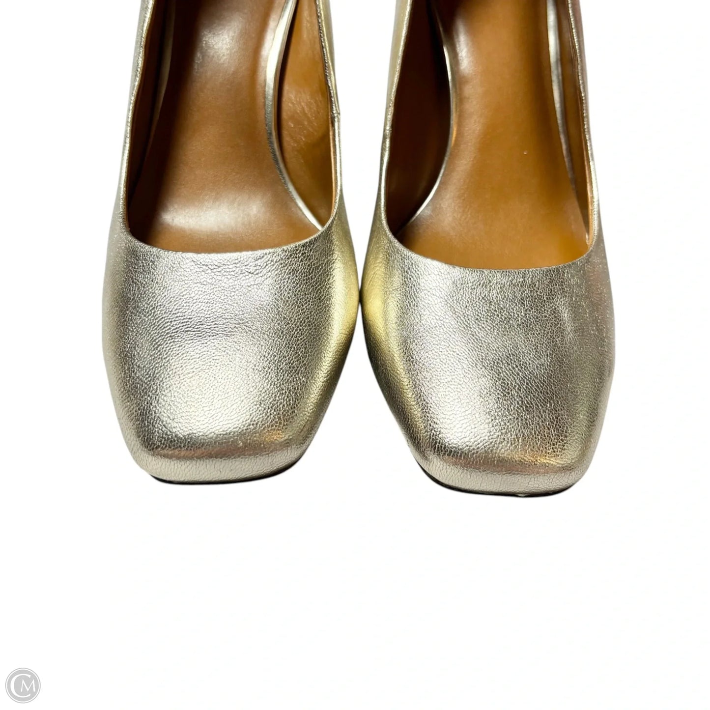 Shoes Heels Block By H For Halston In Gold, Size: 9.5