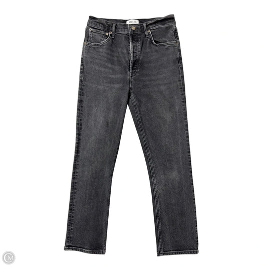 Jeans Straight By Agolde In Black Denim, Size: 4