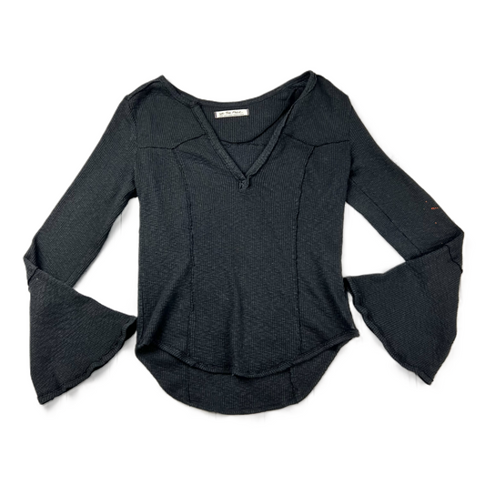 Black Sweatshirt Crewneck By Free People, Size: L