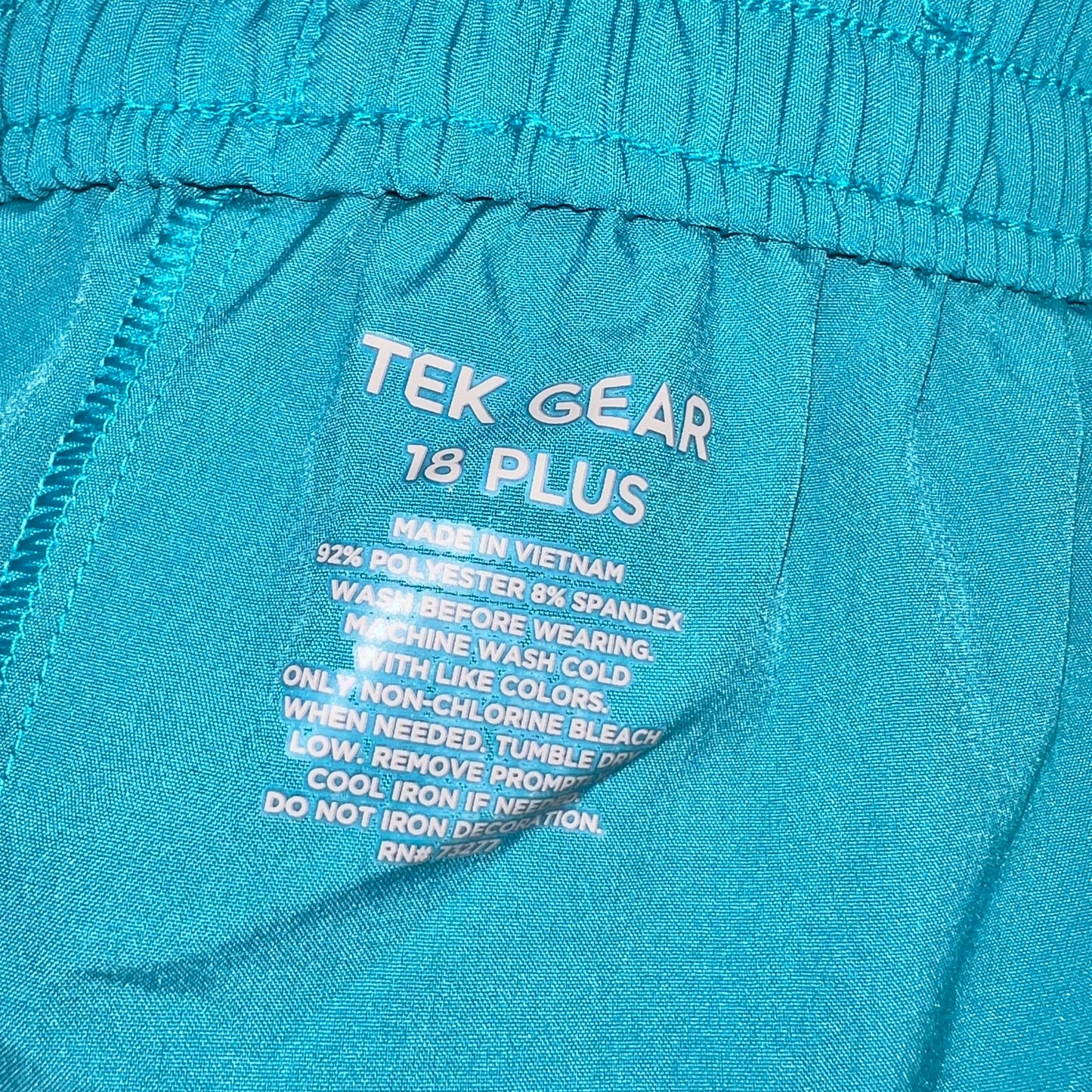 Teal Athletic Shorts By Tek Gear, Size: 1x