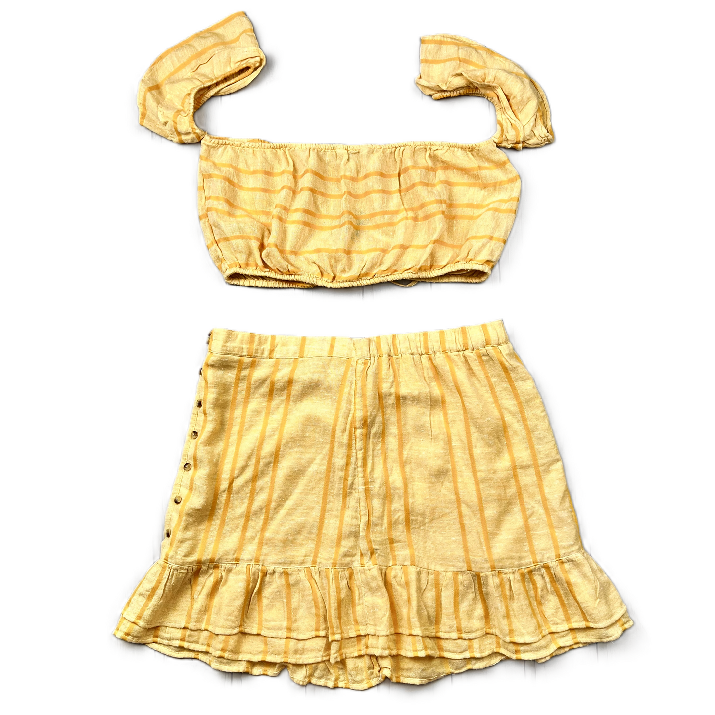 Yellow Skirt Set 2pc By American Eagle, Size: L