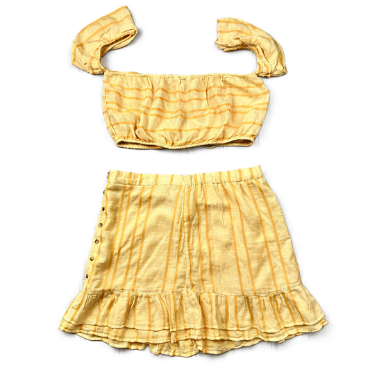 Yellow Skirt Set 2pc By American Eagle, Size: L