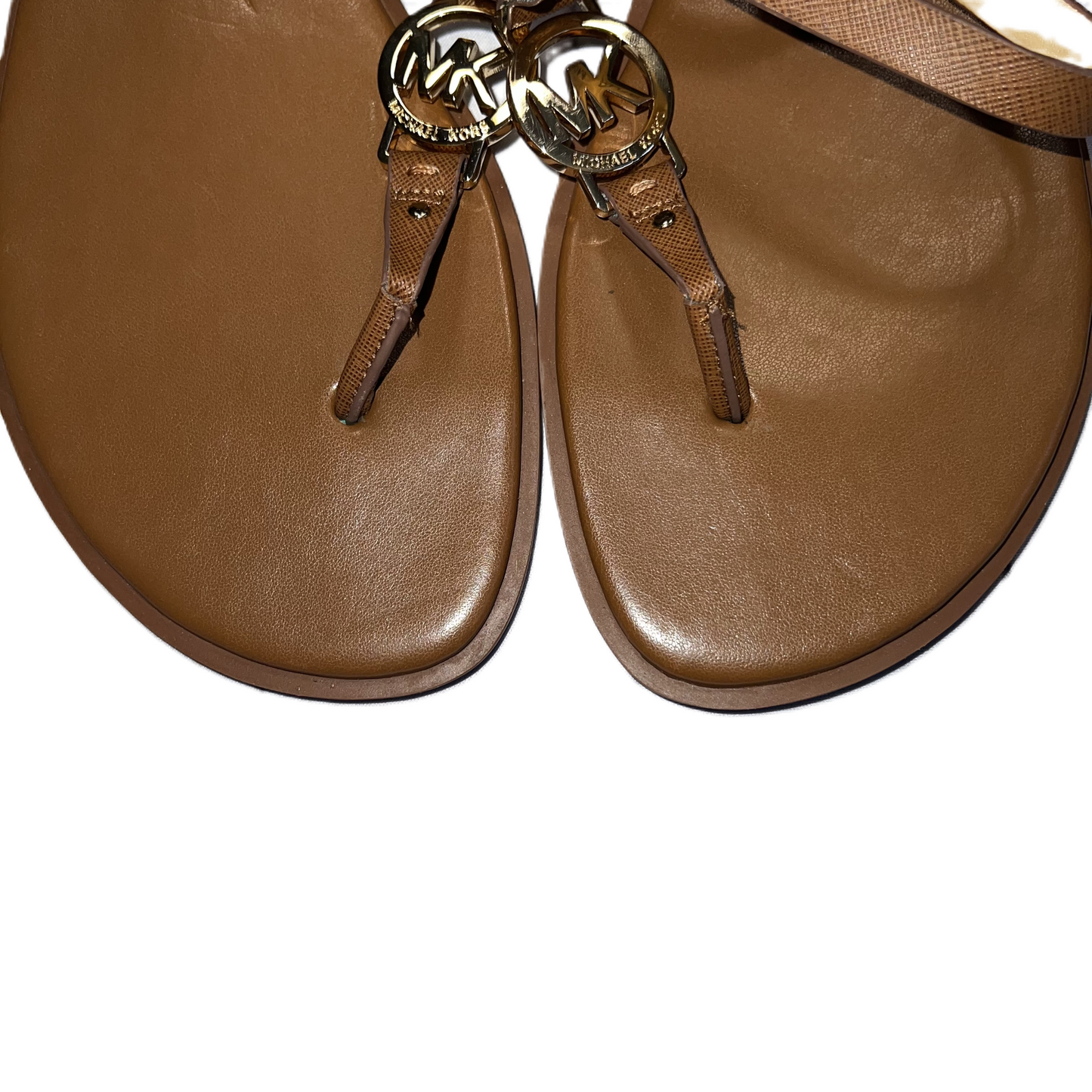 Brown Sandals Flats By Michael By Michael Kors, Size: 10