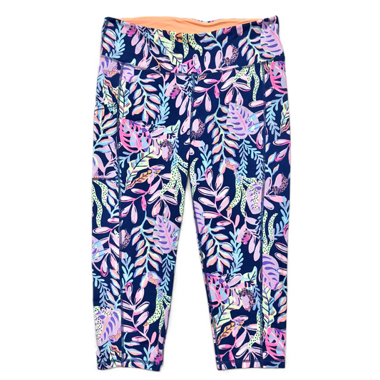 Pants Designer By Lilly Pulitzer In Blue & Purple, Size: Xl