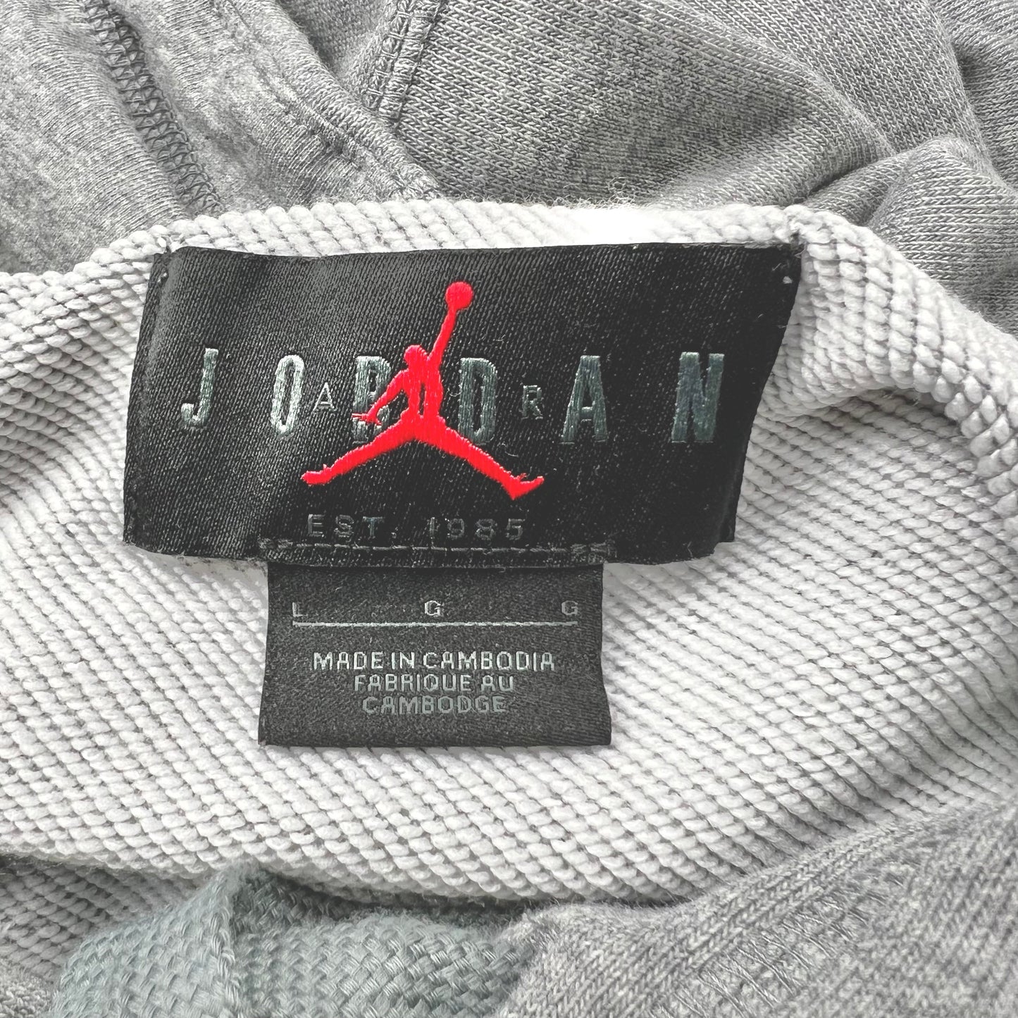 Grey Sweatshirt Designer By Jordan, Size: L