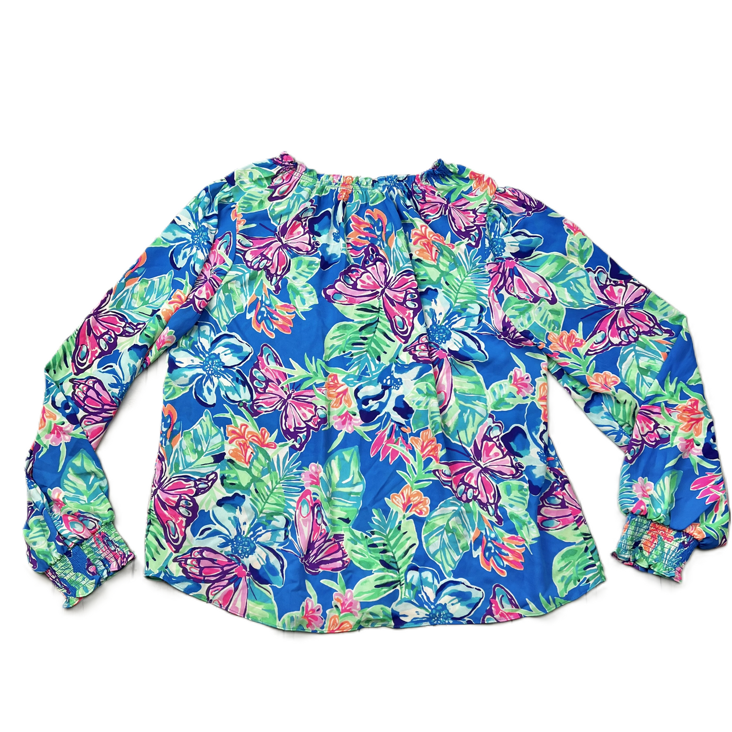 Multi-colored Top Long Sleeve Designer By Lilly Pulitzer, Size: L