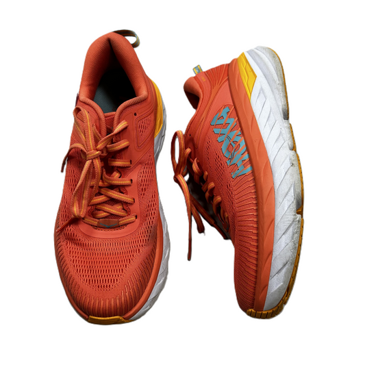 Peach Shoes Athletic By Hoka, Size: 9