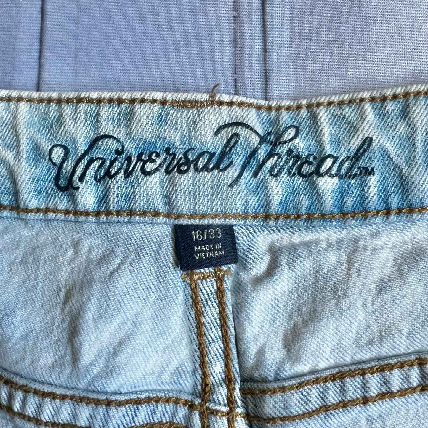 Blue Denim Shorts By Universal Thread, Size: 16