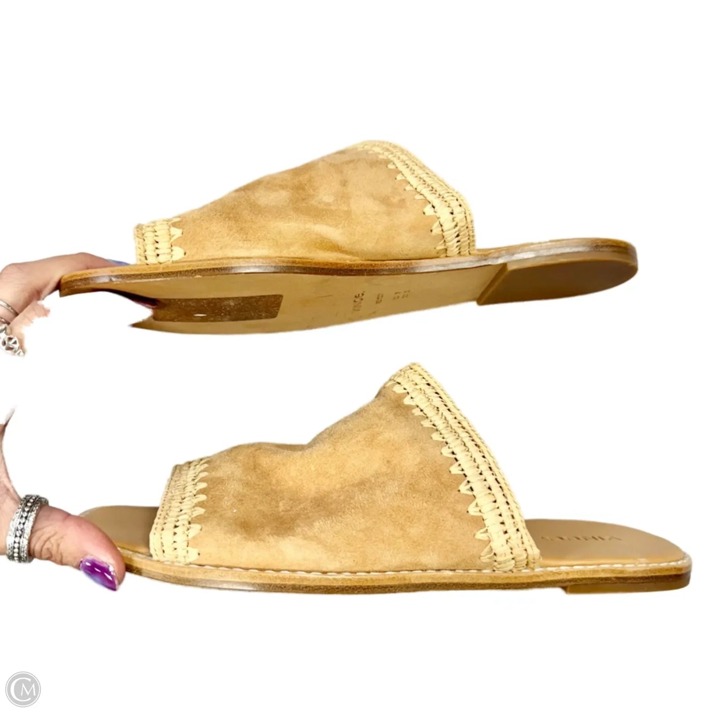 Sandals Flats By Vince In Tan, Size: 9