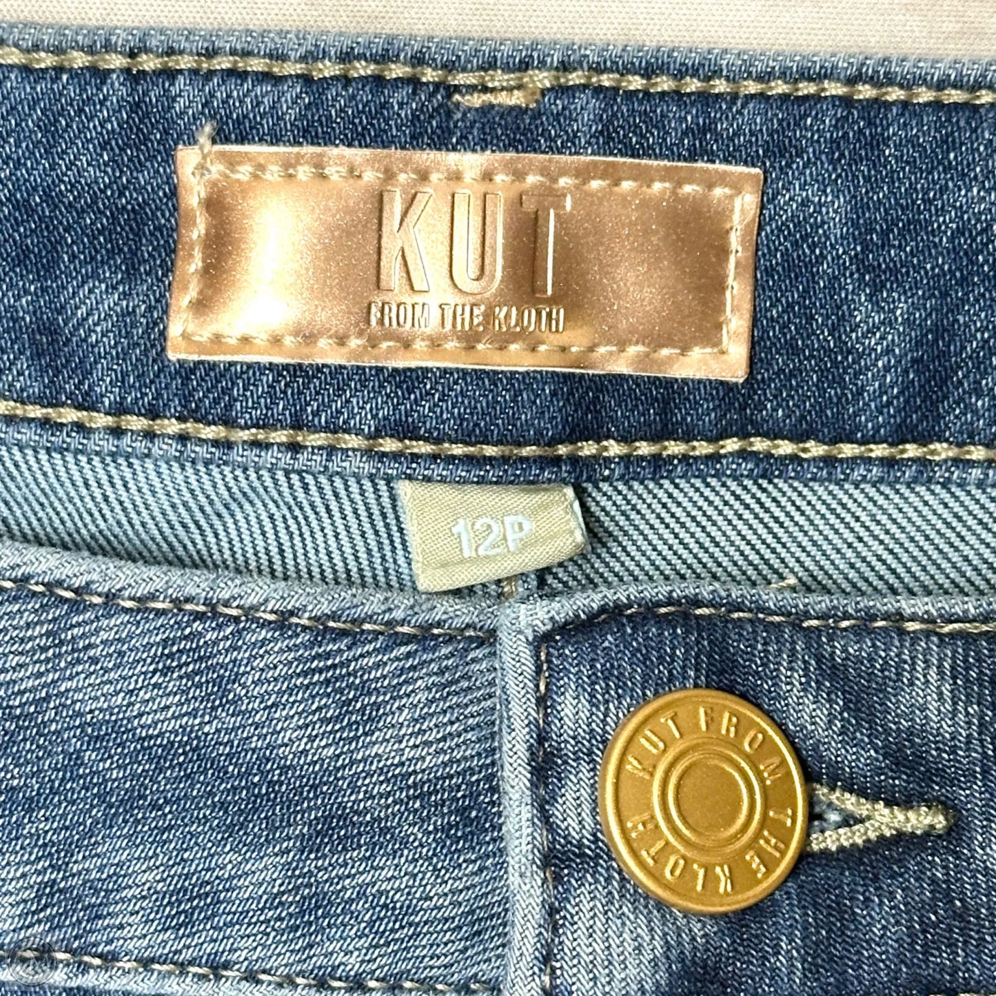 Jeans Boot Cut By Kut In Blue Denim, Size: 12p