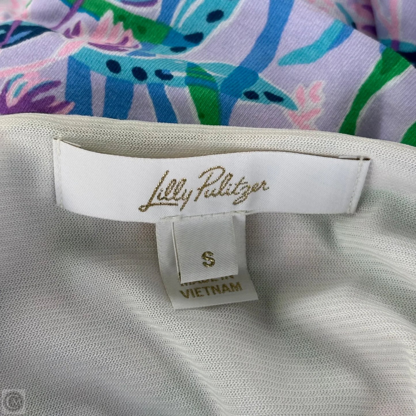Tank Top Designer By Lilly Pulitzer In Green & Purple, Size: S