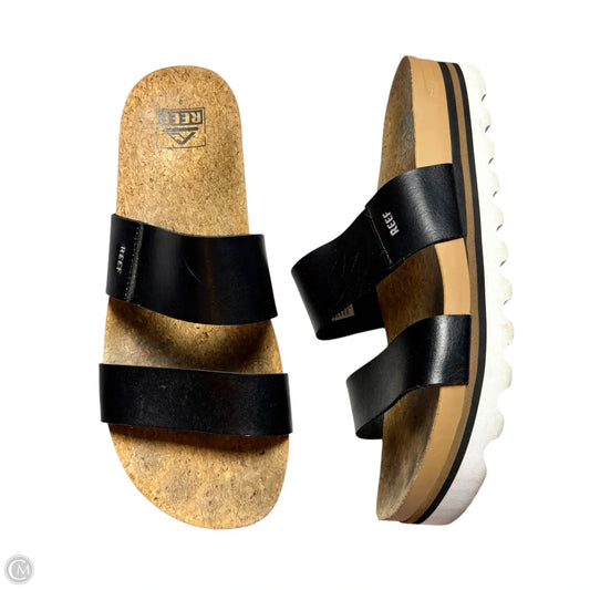 Sandals Flats By Reef In Black, Size: 9