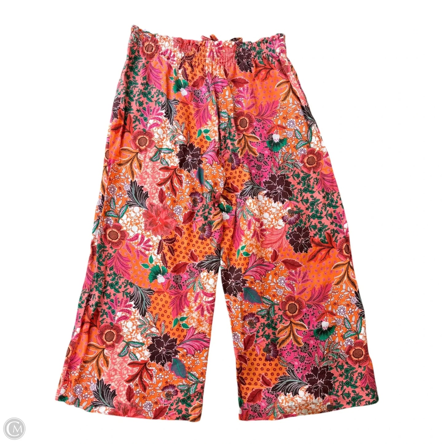 Pants Cropped By Loft In Floral Print, Size: L