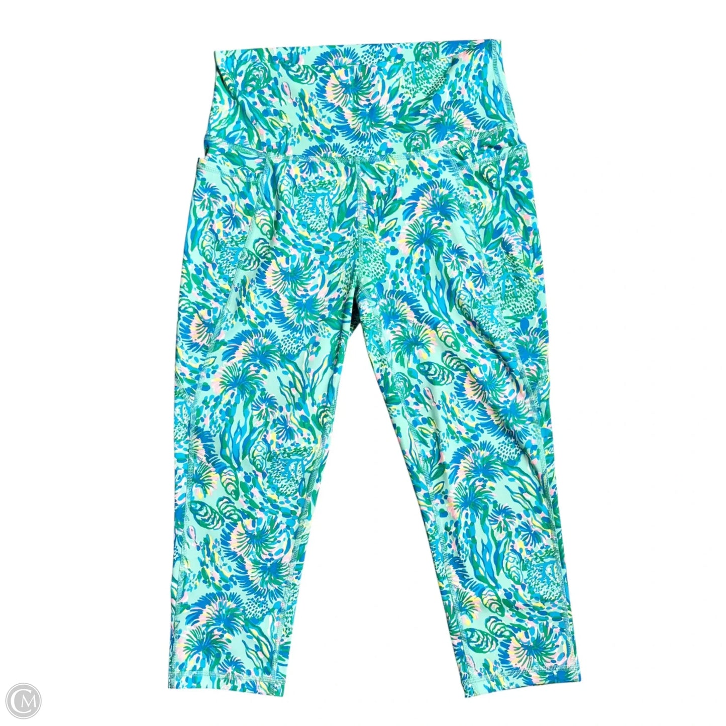Pants Designer By Lilly Pulitzer In Blue & Green, Size: L
