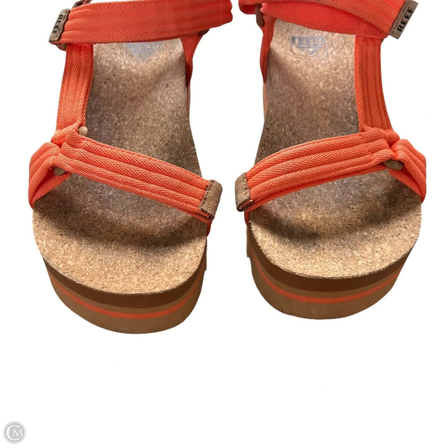 Sandals Heels Wedge By Reef In Orange, Size: 8.5