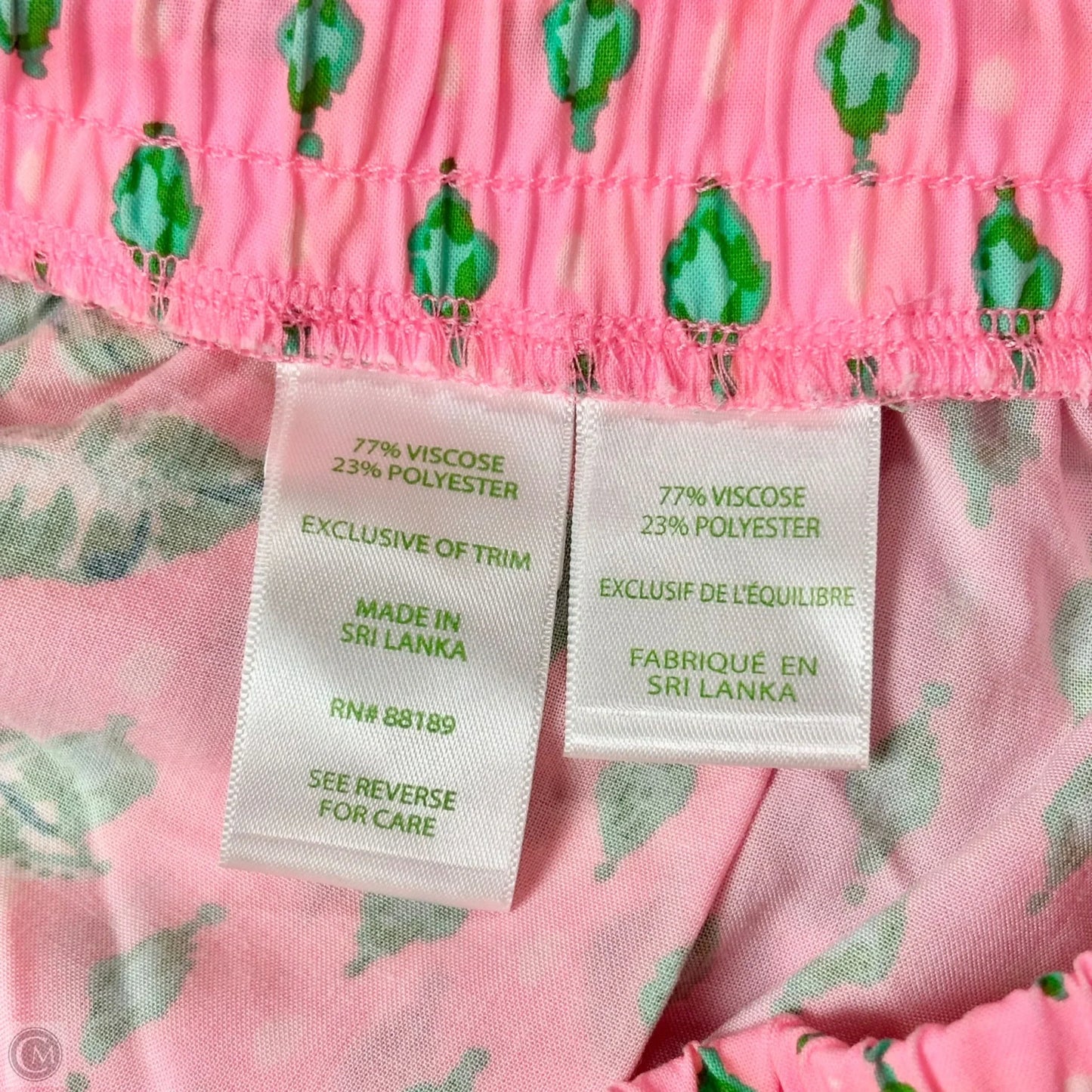 Shorts Designer By Lilly Pulitzer In Green & Pink, Size: L