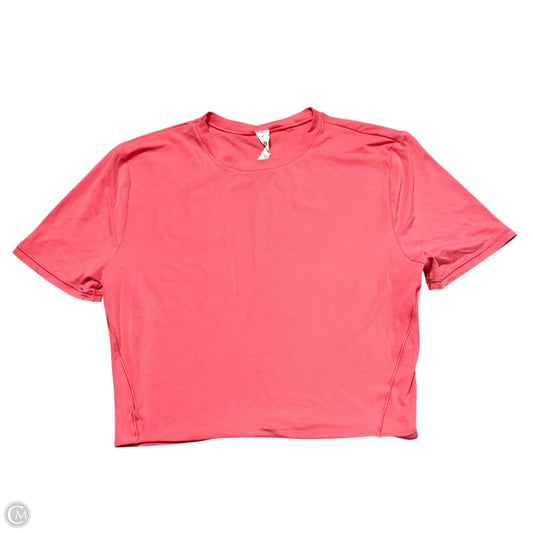 Athletic Top Short Sleeve By Lululemon In Pink, Size: M