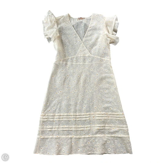 Dress Designer By Tory Burch In Cream & Yellow, Size: L