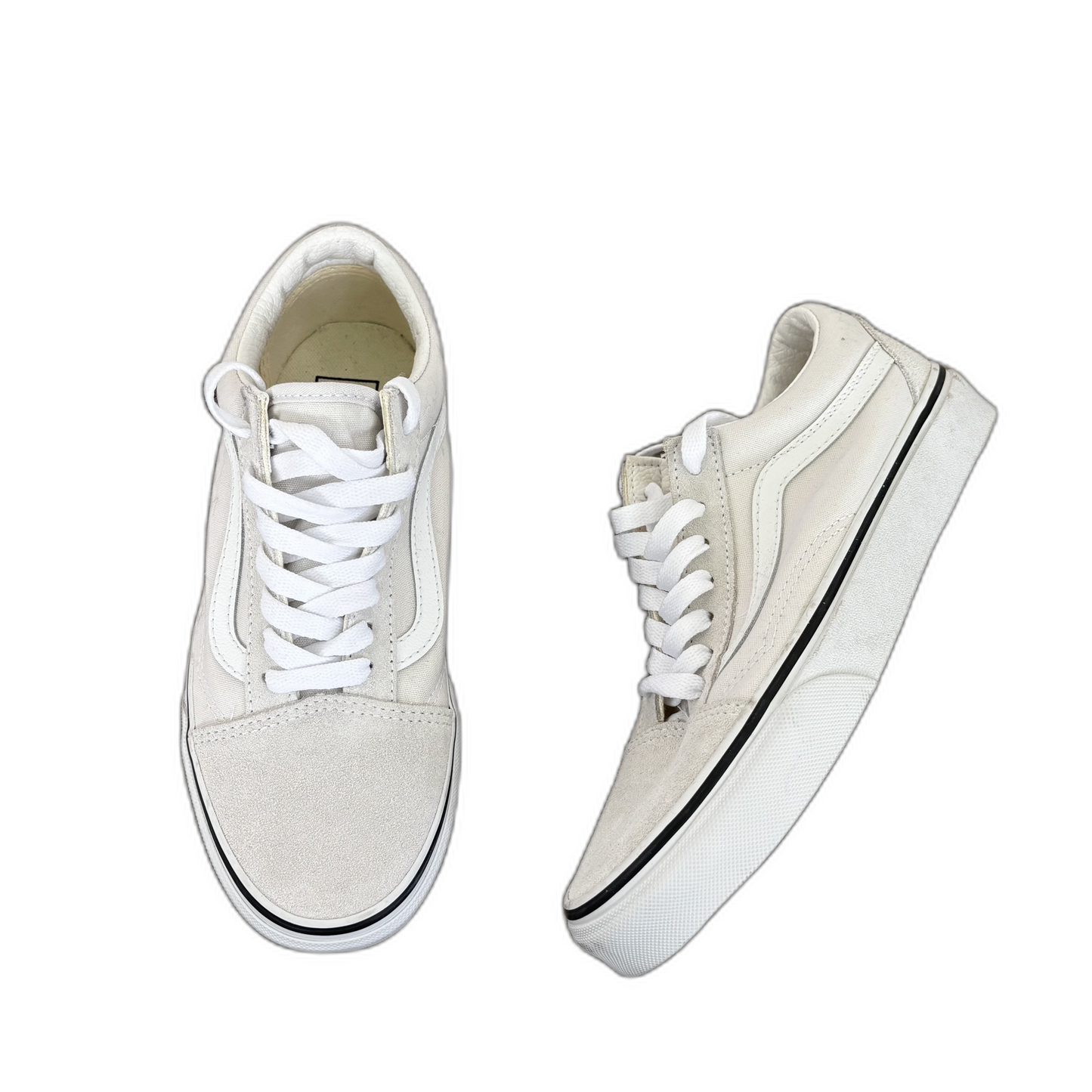 Shoes Sneakers By Vans In White, Size: 5.5