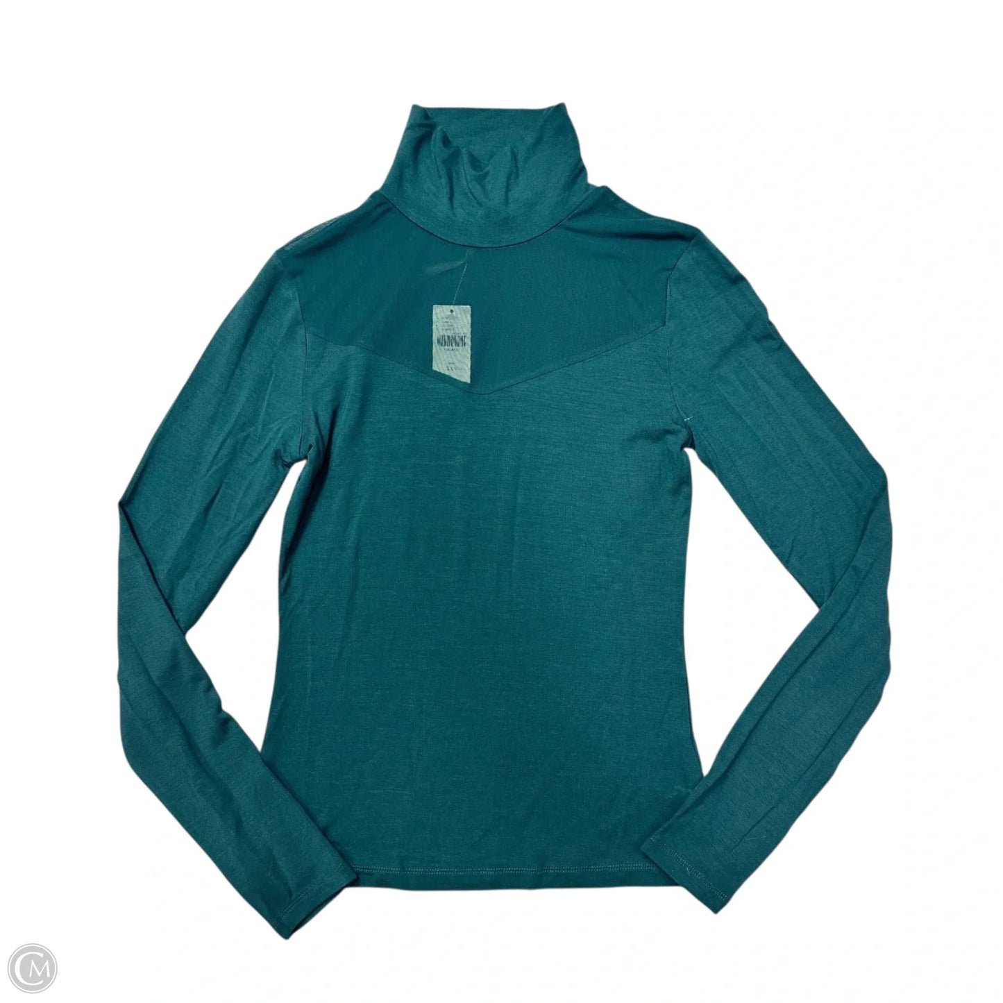 Top Long Sleeve Basic By Anthropologie In Green, Size: Xs