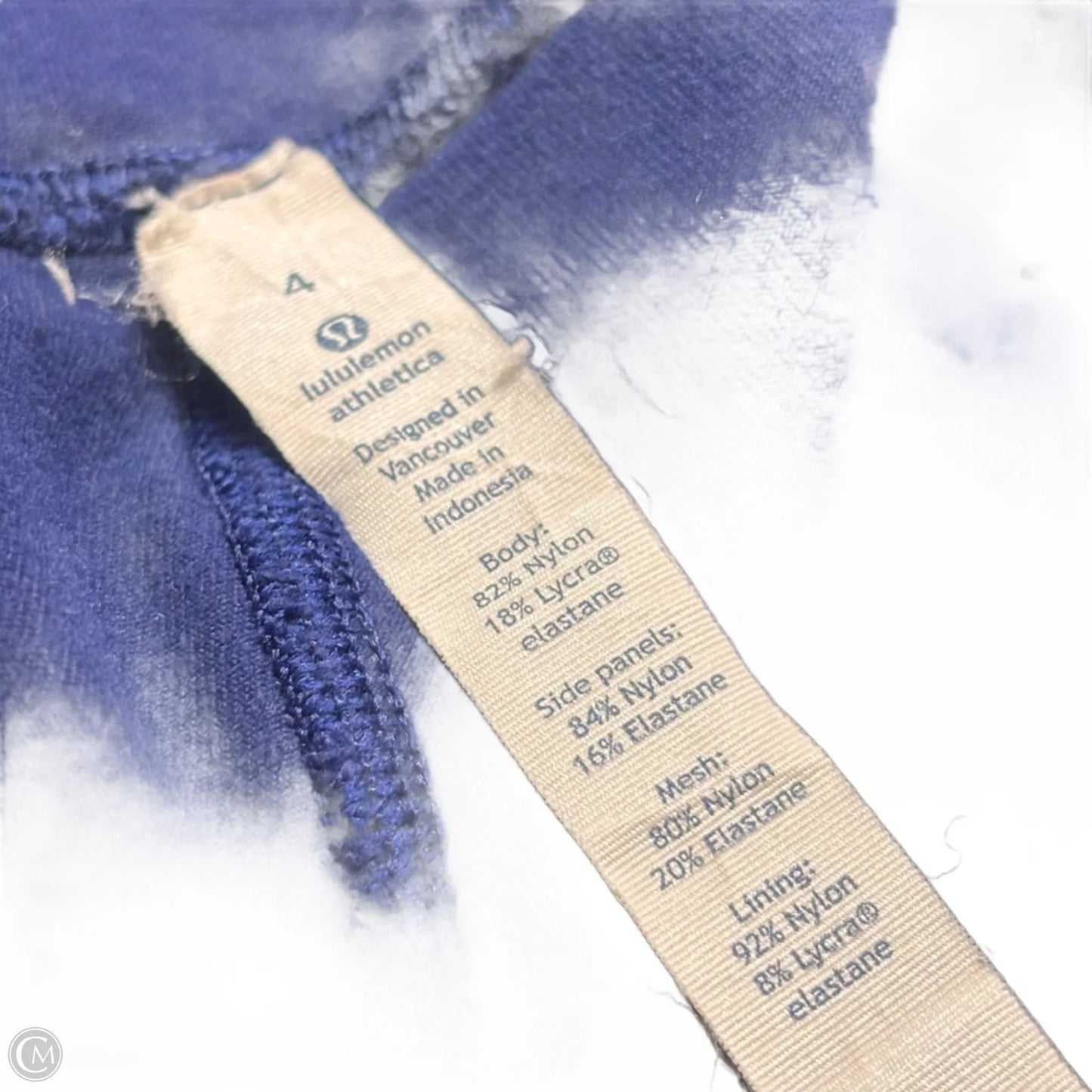 Athletic Capris By Lululemon In Navy, Size: 4