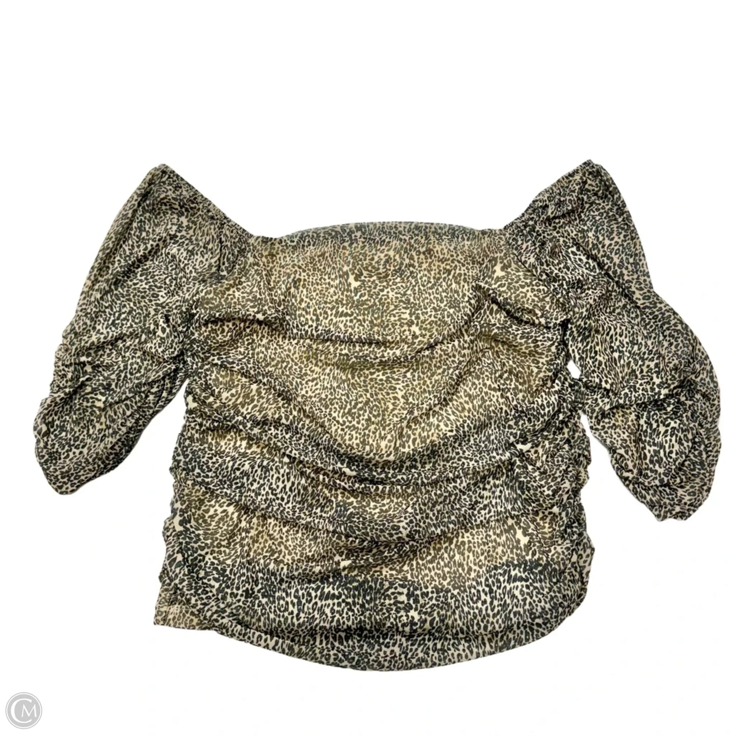 Top 3/4 Sleeve By Anthropologie In Animal Print, Size: Xl