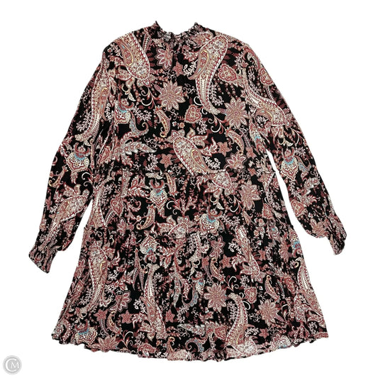 Dress Casual Short By Anthropologie In Black & Pink, Size: 1x