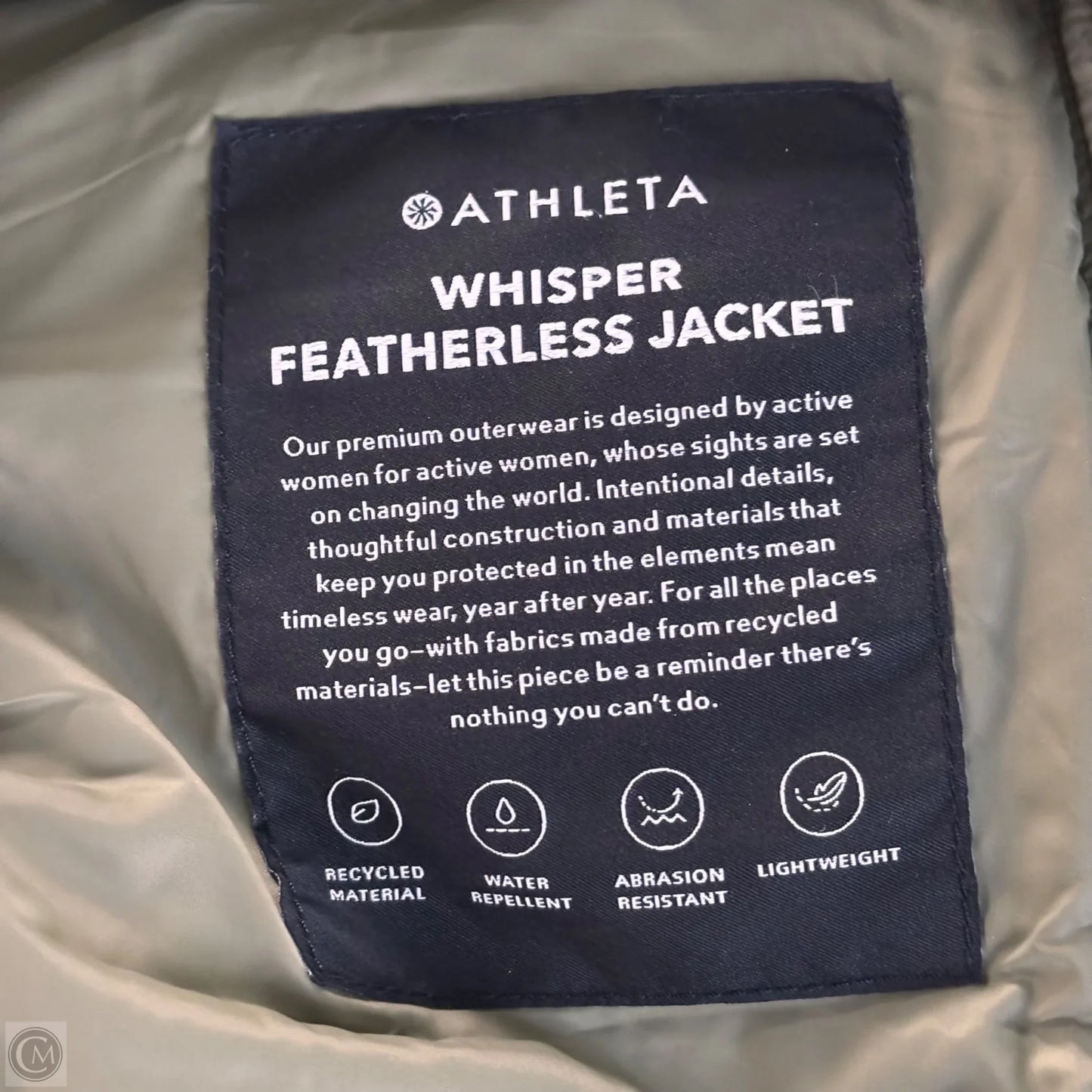 Jacket Puffer & Quilted By Athleta In Green, Size: Xxs