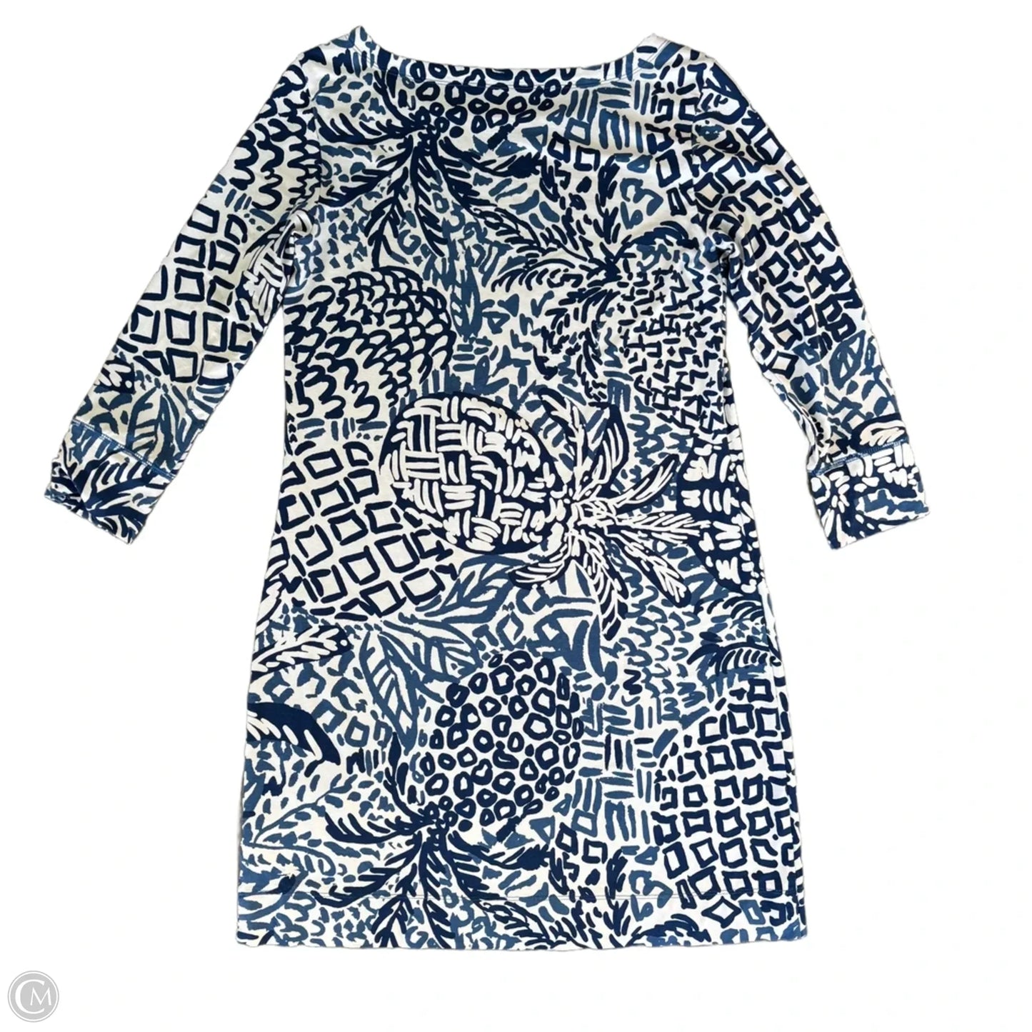 Dress Designer By Lilly Pulitzer In Blue & White, Size: M