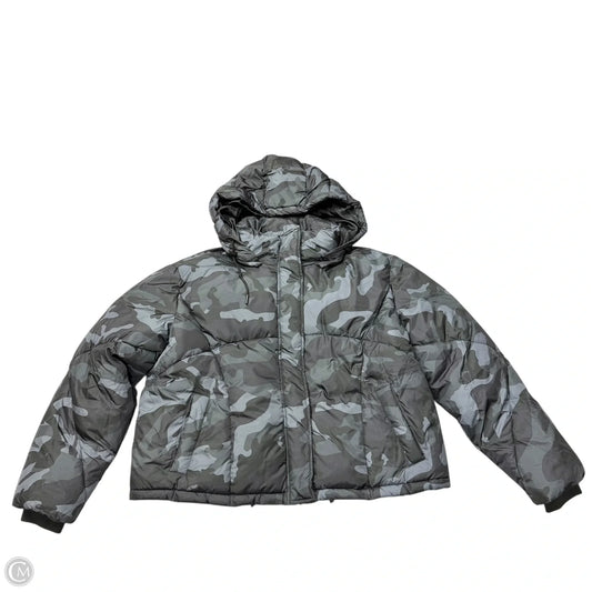 Coat Puffer & Quilted By Sebby In Camouflage Print, Size: Xl