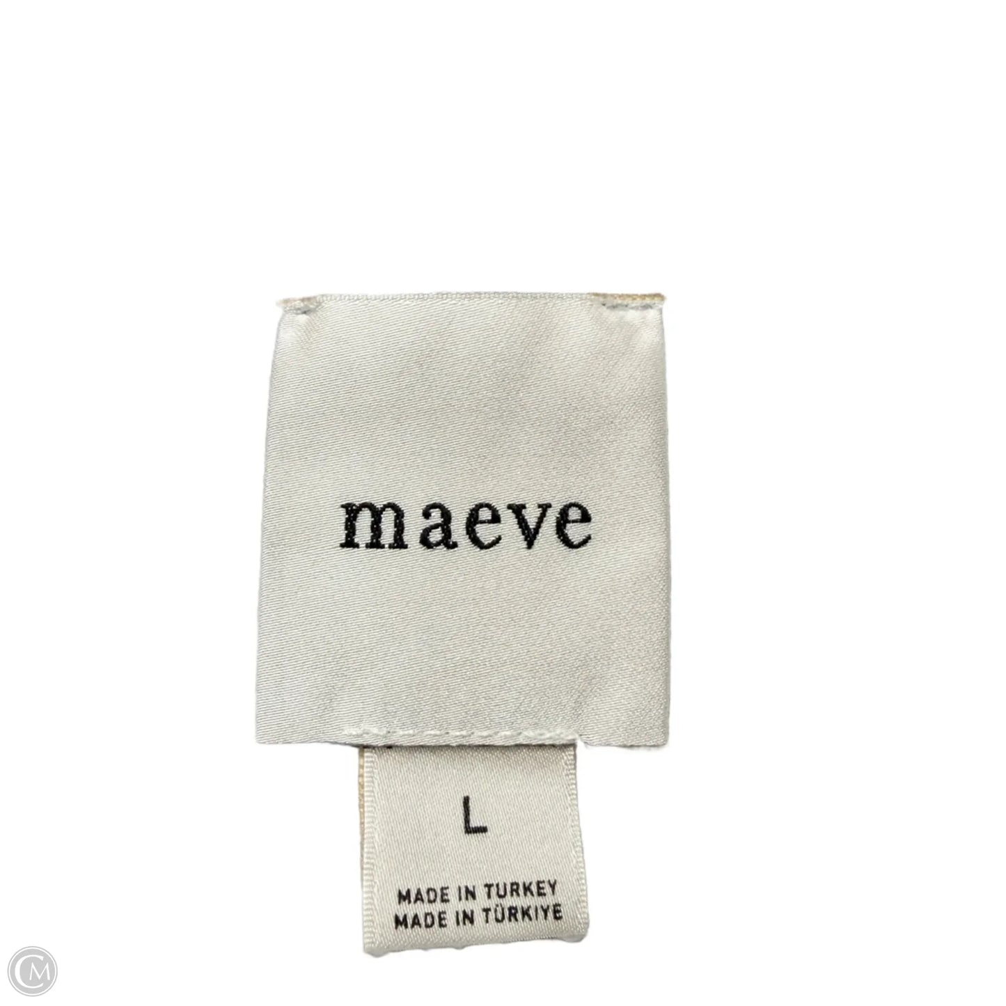 Sweatshirt Crewneck By Maeve In Grey & White, Size: L