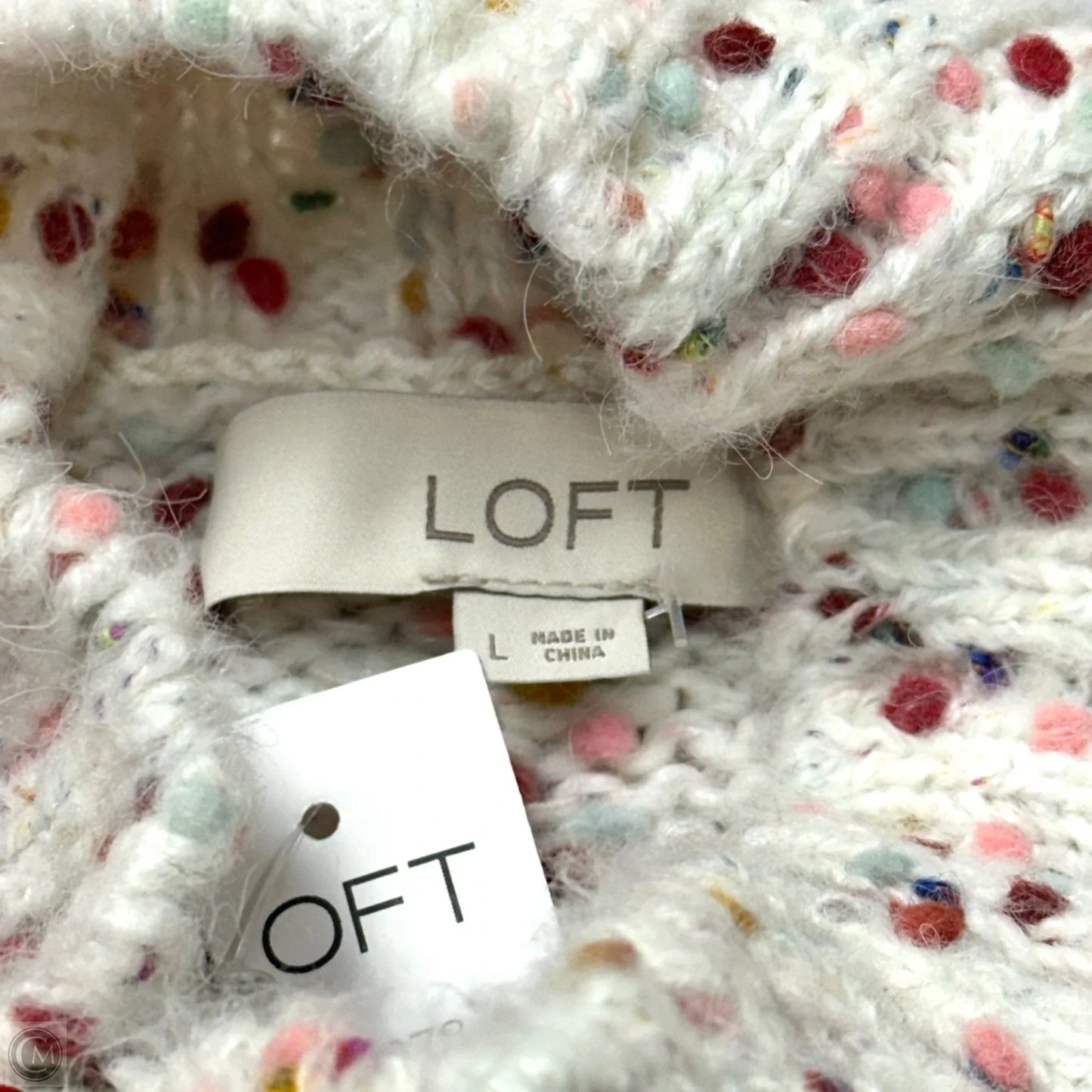 Sweater By Loft In Cream, Size: L