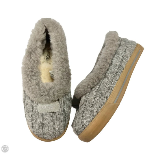 Slippers Designer By Ugg In Grey, Size: 7