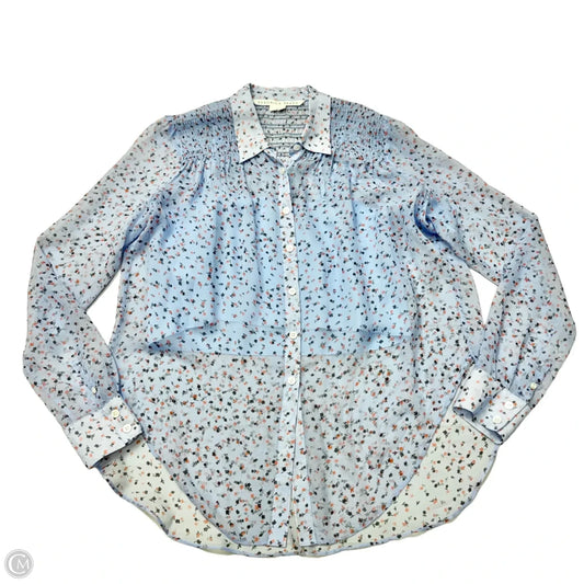 Blouse Long Sleeve By Veronica Beard In Blue, Size: S
