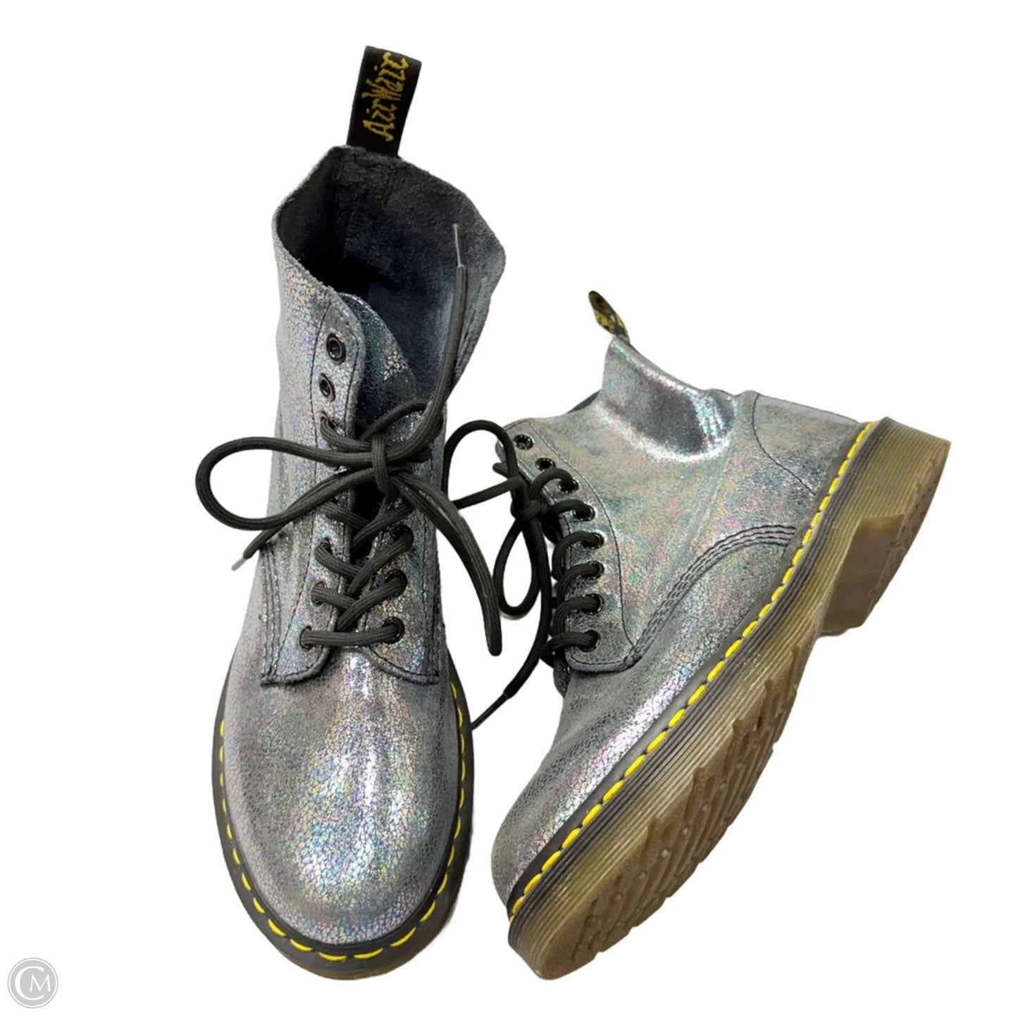 Boots Combat By Dr Martens In Silver, Size: 8