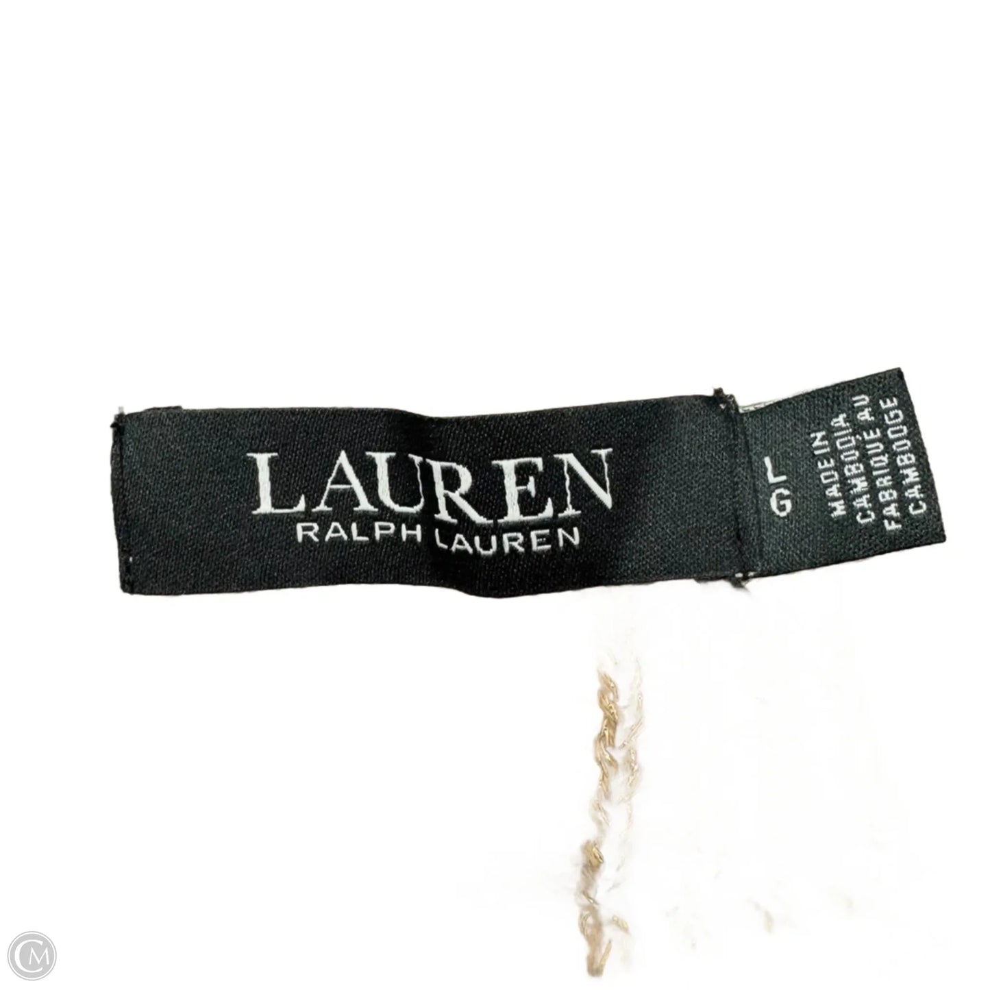 Sweater By Lauren By Ralph Lauren In Gold, Size: L