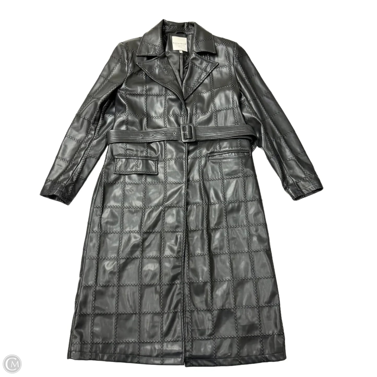 Coat Trench Coat By Bagatelle In Black, Size: M