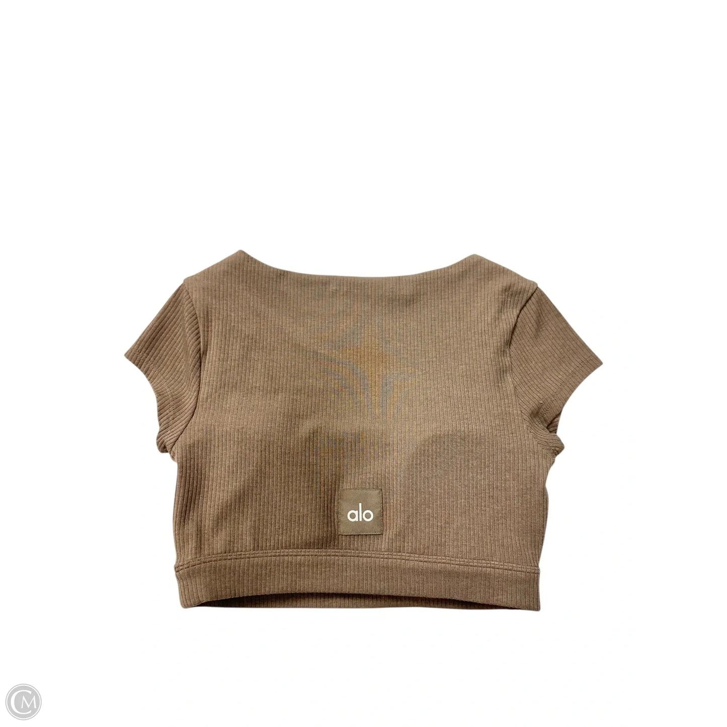Athletic Top Short Sleeve By Alo In Brown, Size: Xs