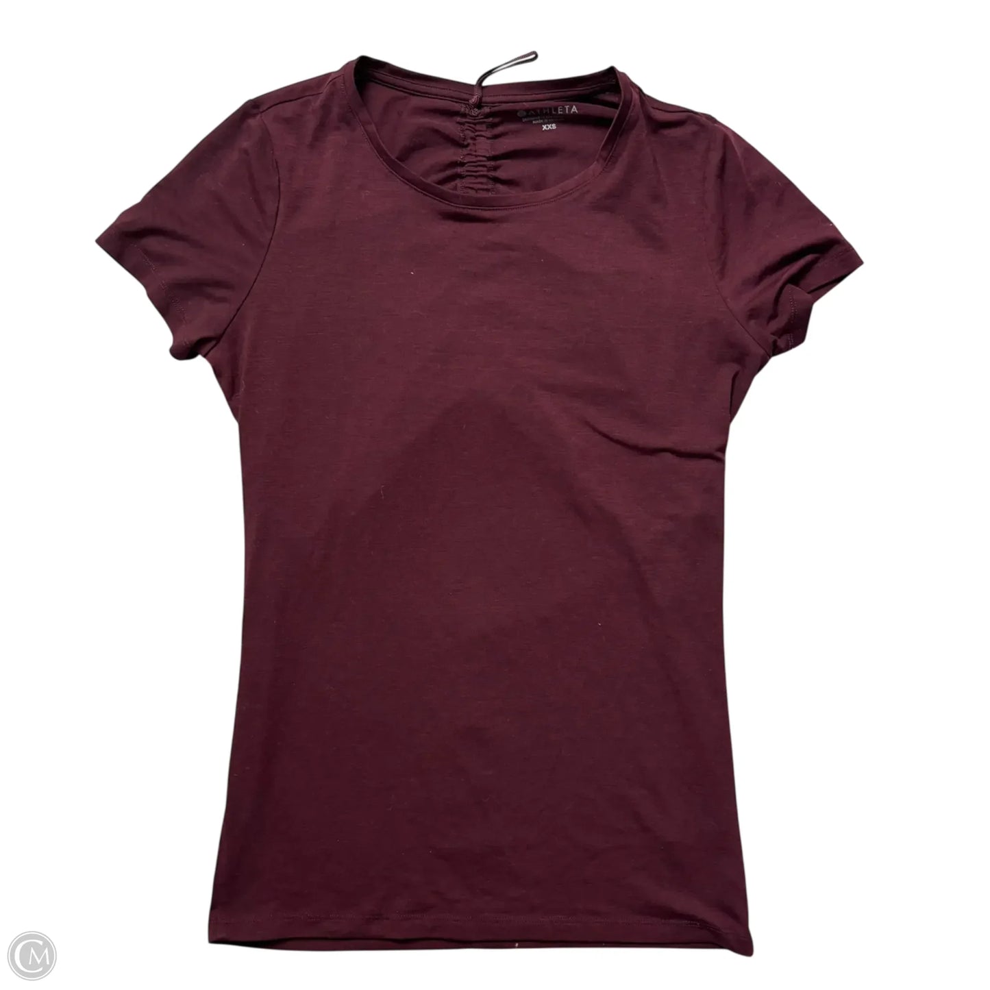 Athletic Top Short Sleeve By Athleta In Maroon, Size: Xxs