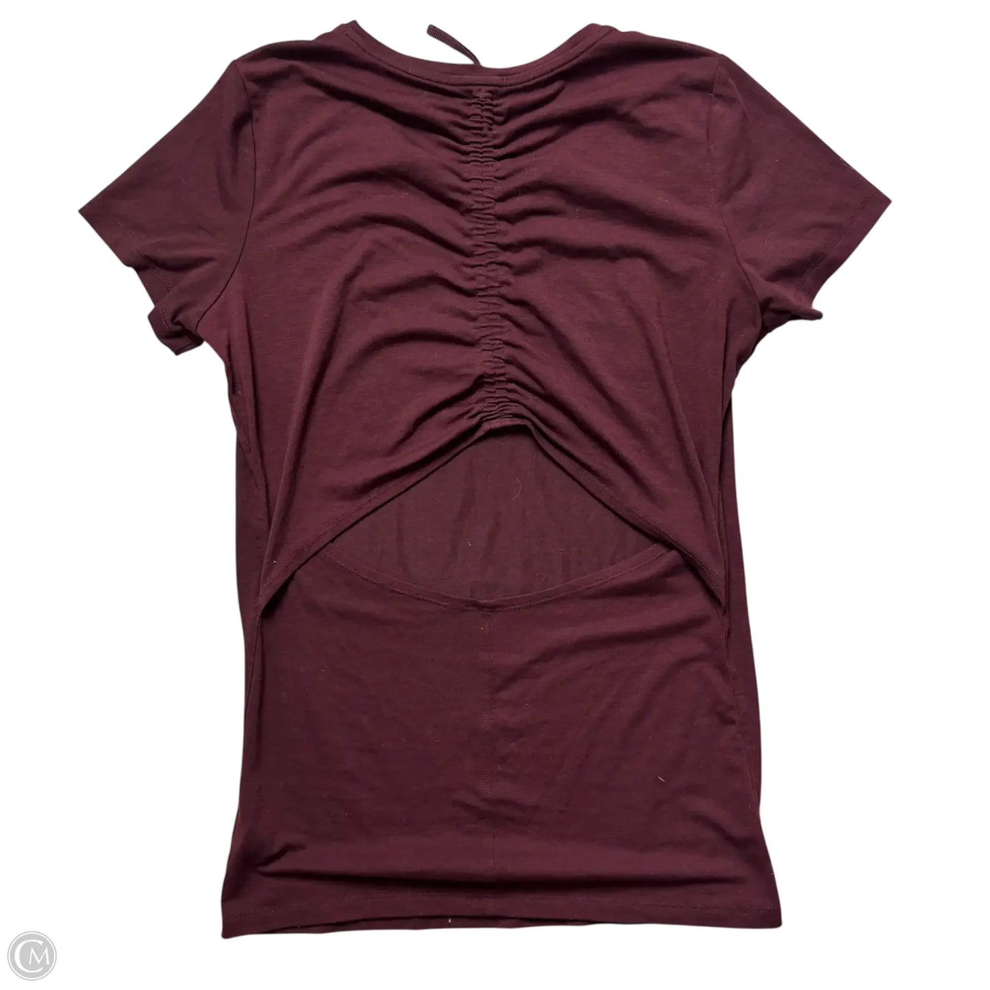 Athletic Top Short Sleeve By Athleta In Maroon, Size: Xxs