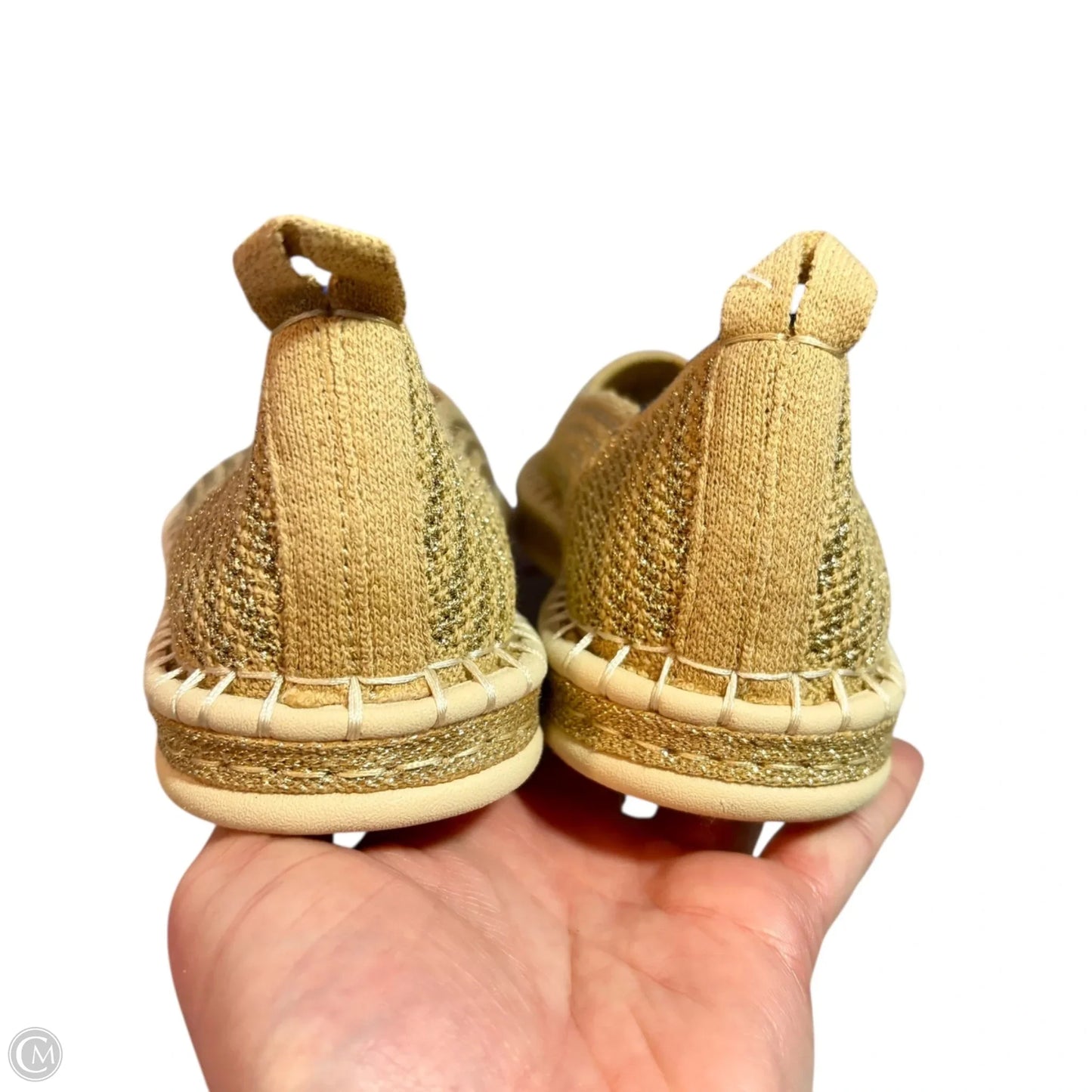 Shoes Flats By Rothys In Silver & Tan, Size: 7.5