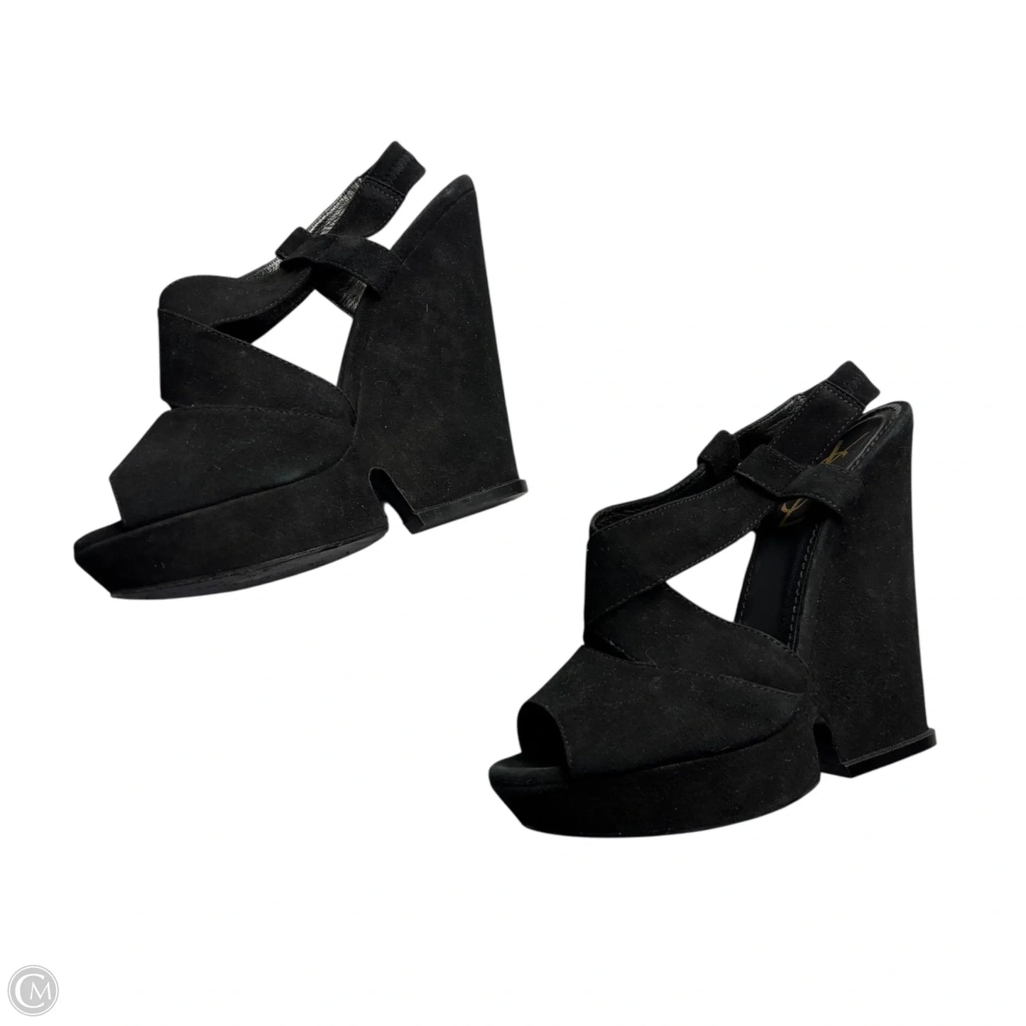 Shoes Luxury Designer By Yves Saint Laurent In Black, Size: 8