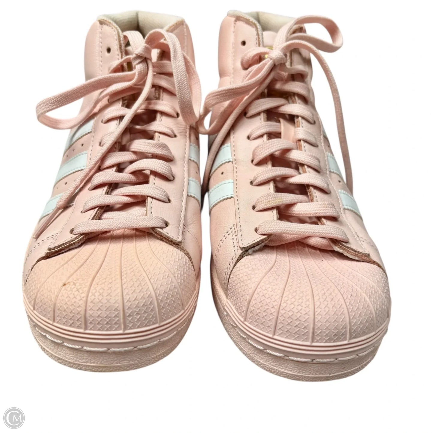 Shoes Sneakers By Adidas In Pink & White, Size: 7