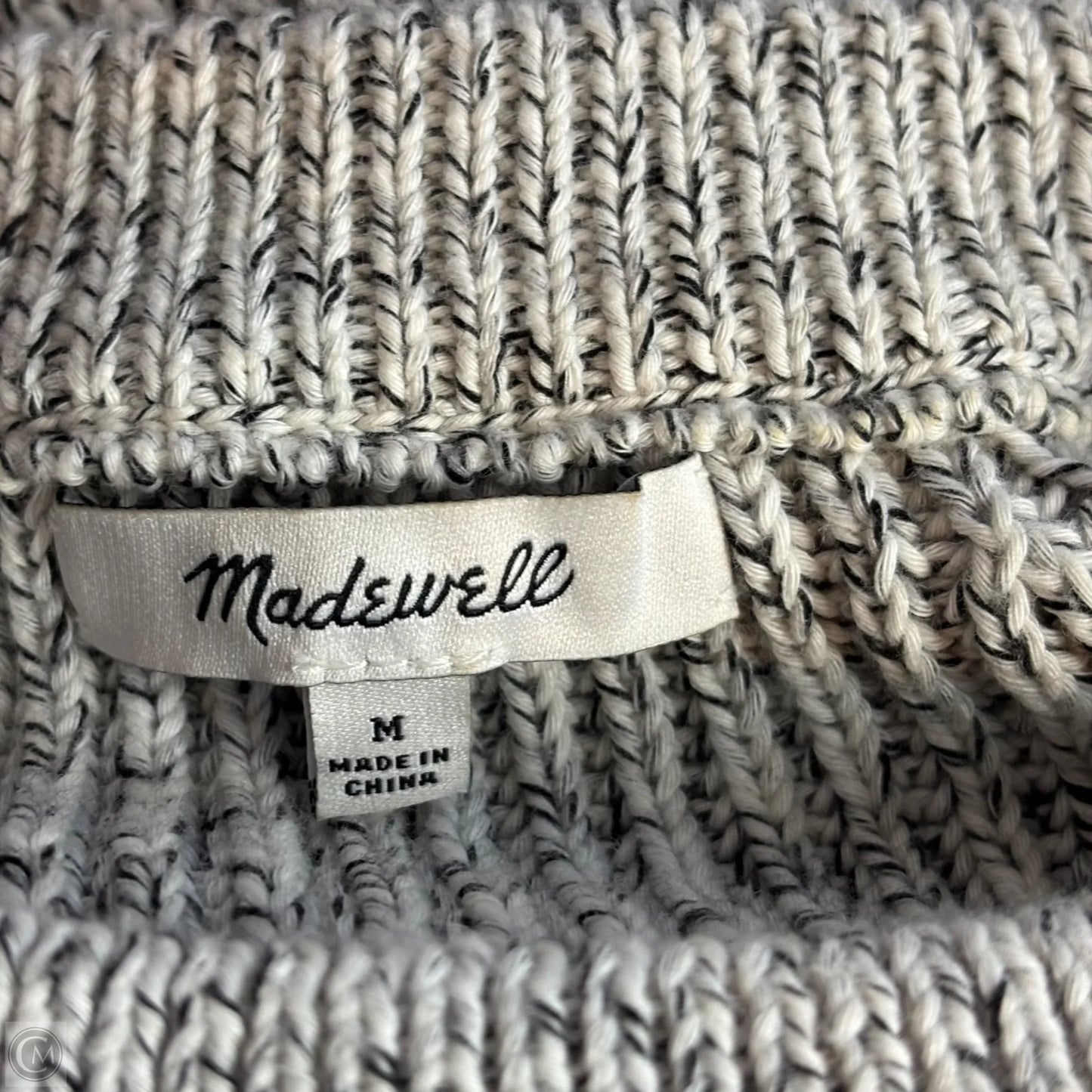 Dress Sweater By Madewell In Black & White, Size: M