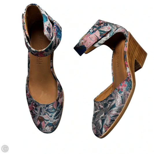 Shoes Heels Block By Gentle Souls In Floral Print, Size: 8
