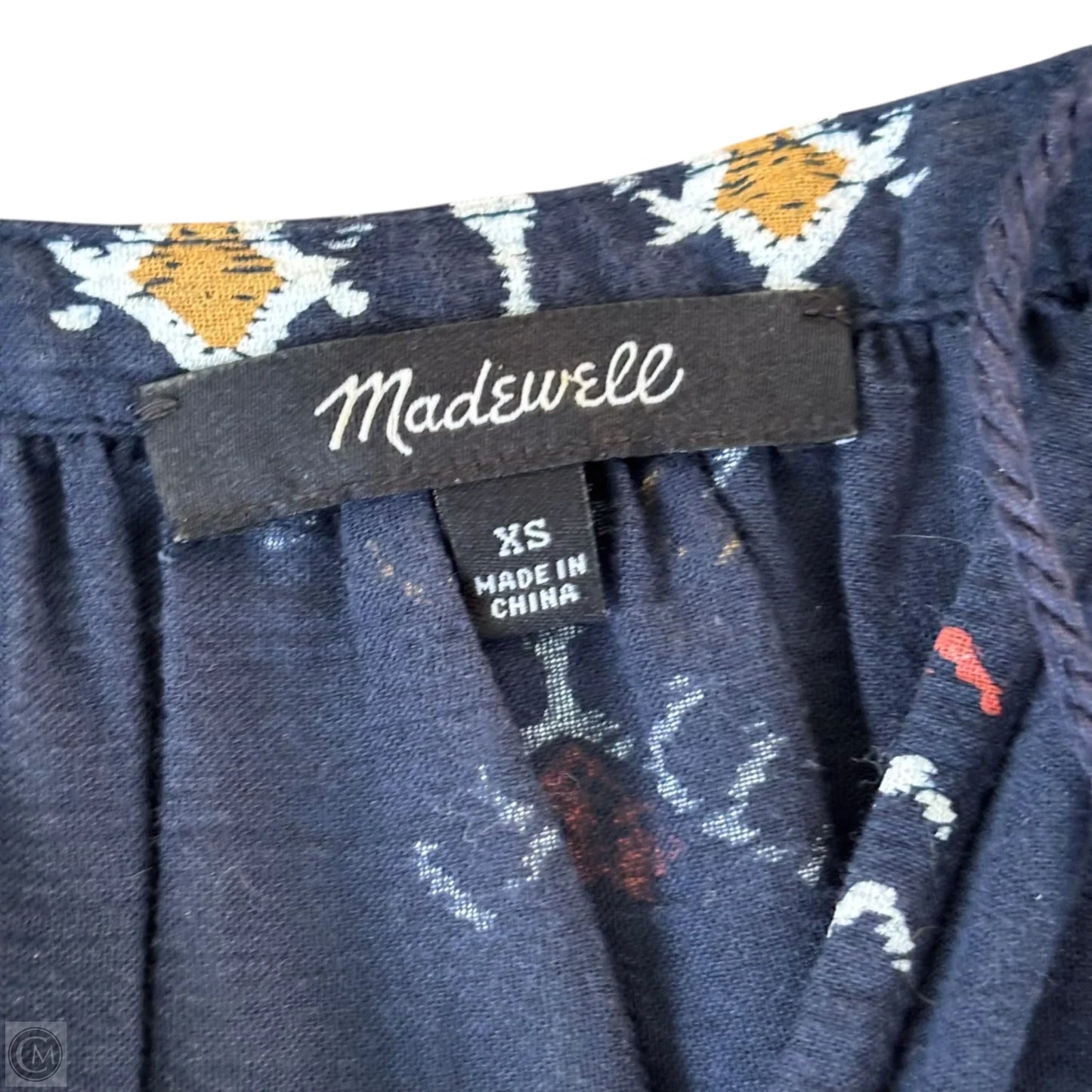 Top Long Sleeve By Madewell In Navy, Size: Xs