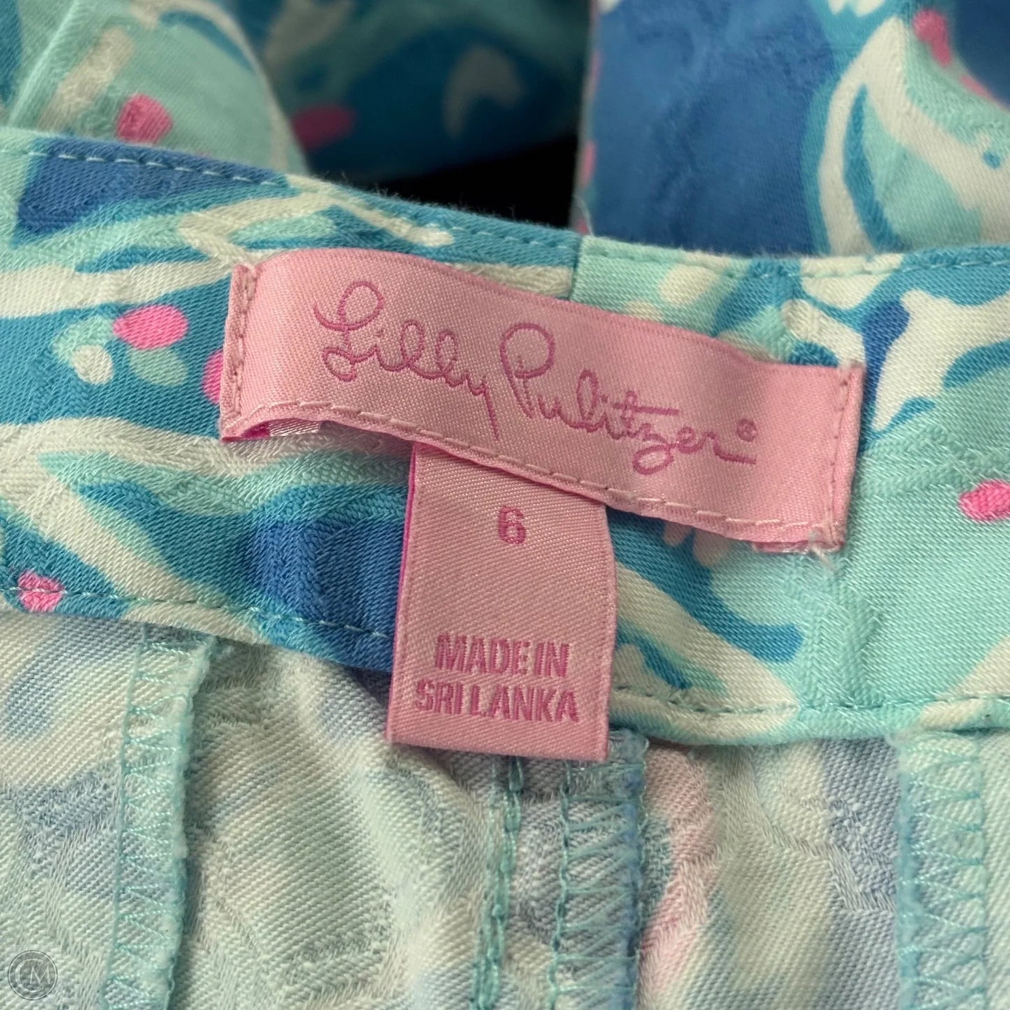 Pants Designer By Lilly Pulitzer In Blue & Pink, Size: 6