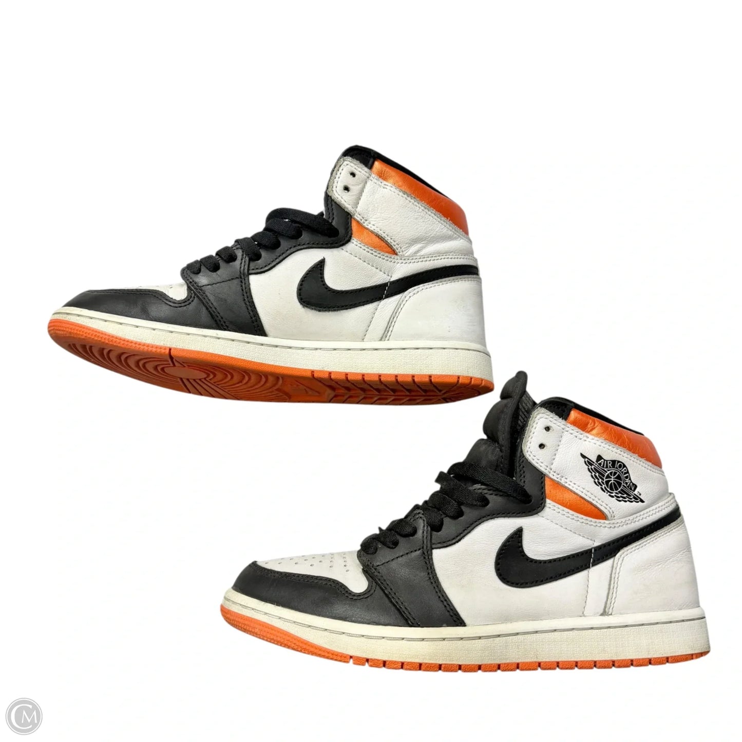Shoes Luxury Designer By Jordan In Black & Orange, Size: 10.5